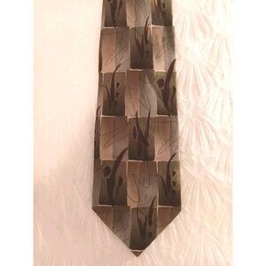 Vtg J. Garcia 100% Silk Tie 1996 Estate of Jerome J Garcia Collection Earth Tone